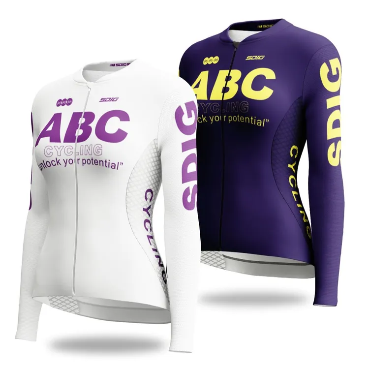 SDIG长袖自行车男女骑行服车队公路车骑行服定制高弹速干骑行修身
