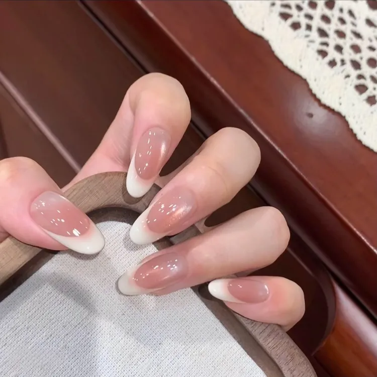 【可可慕斯】秋冬推荐手绘高位法式腮红猫眼轻奢短款显白手工穿戴甲