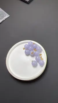 翡翠18K金镶嵌颈饰K599-5紫珠多样性发一