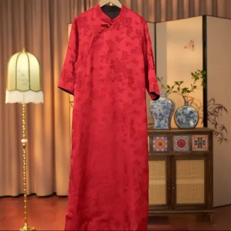 yifucai/伊芙彩2025气质时尚新中式复古贵气女装显瘦旗袍连衣裙