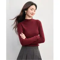 秋冬上新100%山羊绒半高领长袖女式羊绒衫25DAK1229