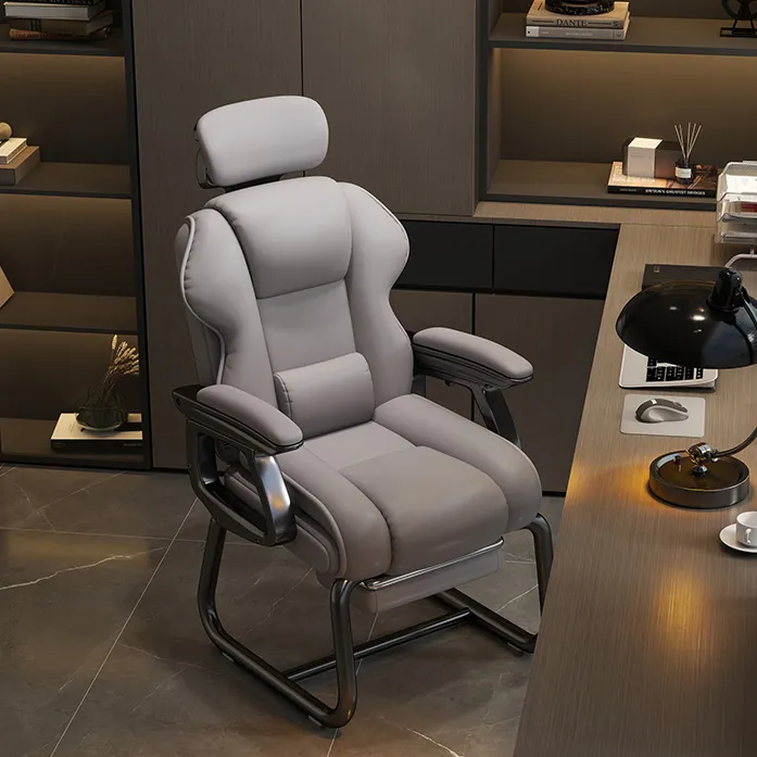 弓形椅家用电脑椅实用书桌办公椅可躺休闲电竞椅护腰椅人体工学椅