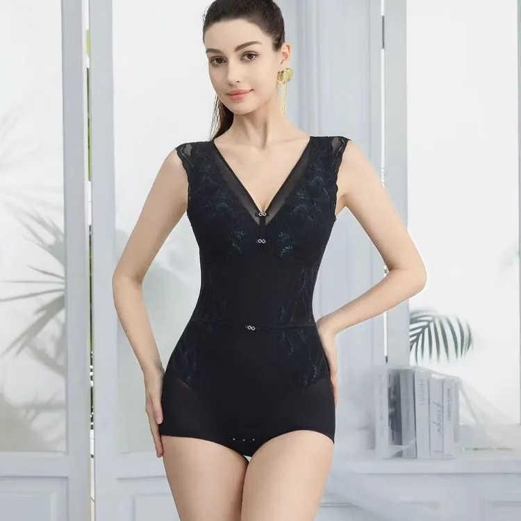 束身薄款塑身连体衣保暖塑形衣黑色女士塑形托胸提臀体雕衣性感