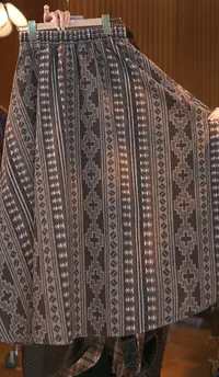 MJ195  秋季新款2025气质显瘦高级百搭图案半身裙