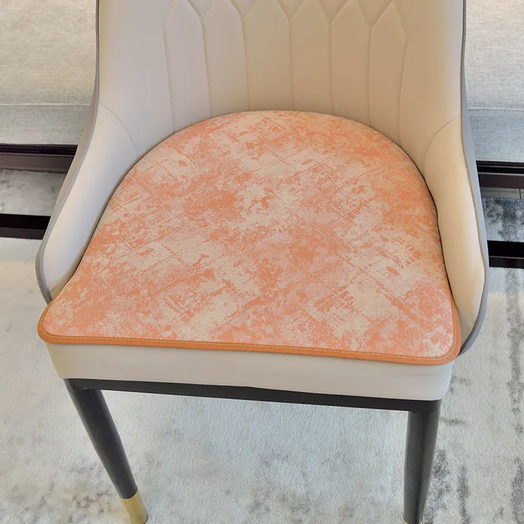 高档雪尼尔椅子垫 马蹄形防滑座垫四季通用餐椅U形坐垫家用可定制