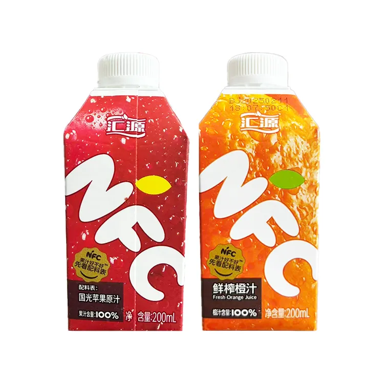 【26年2月到期】汇源果汁饮料鲜榨橙汁苹果汁200ml*10盒