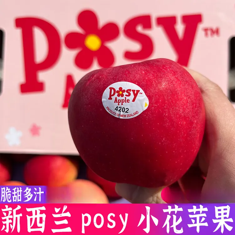 新西兰进口小花苹果posy小苹果脆甜多汁3-10斤装新鲜水果发顺丰
