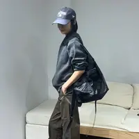 NIU ZI 一纽扣毛衣灰开衫#29