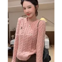 【花花】彩点小马毛衣~经典麻花修身长袖内搭针织衫