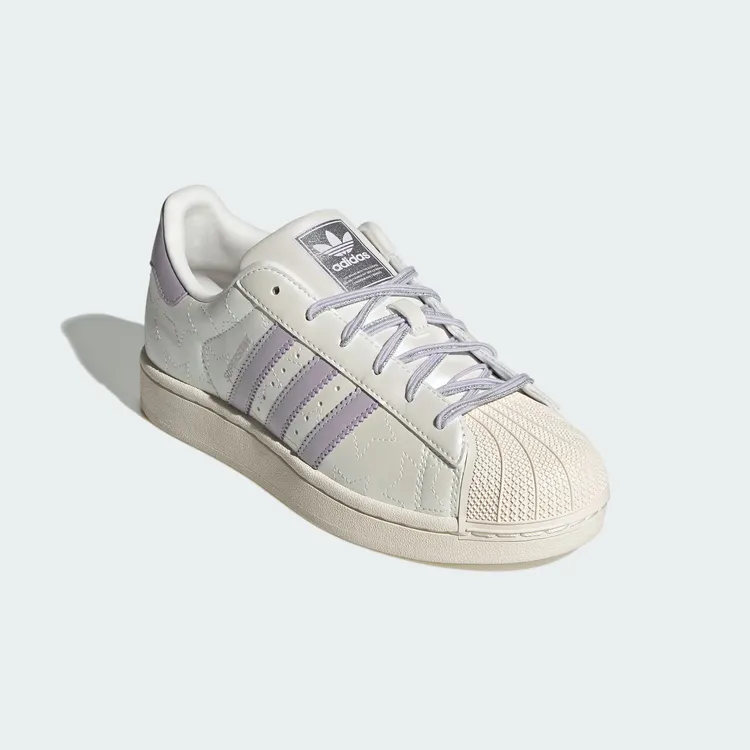 adidas/阿迪达斯女款星星贝壳头板鞋淡紫三叶草百搭潮流 JR6984