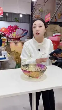 彩色冰花果斗一个