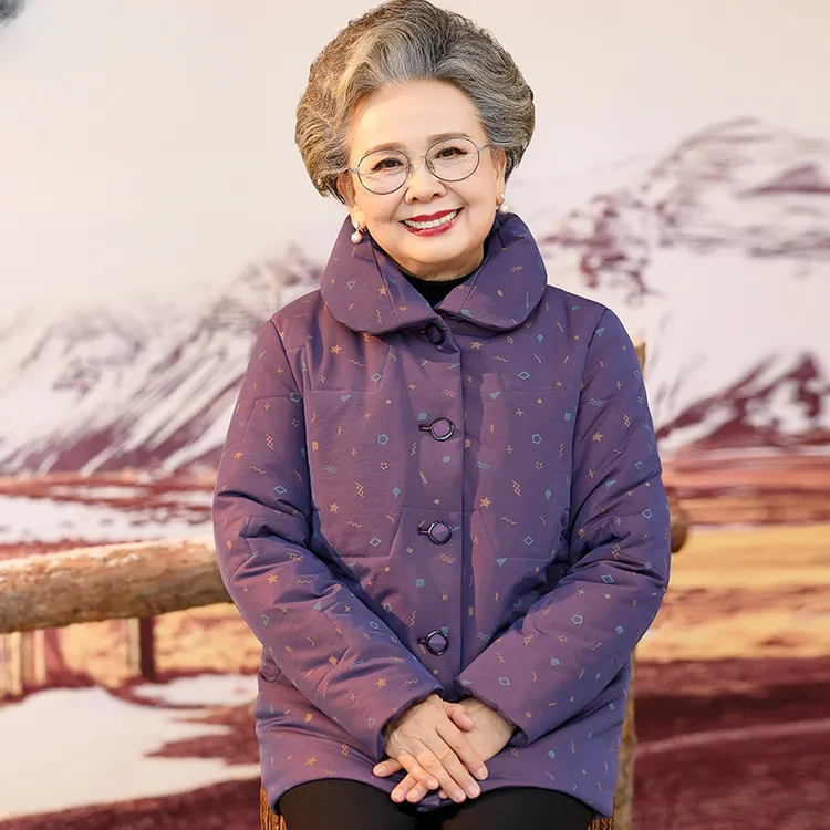 中老年人棉衣女奶奶装冬装棉服新款妈妈冬季棉袄短款老人太太外套