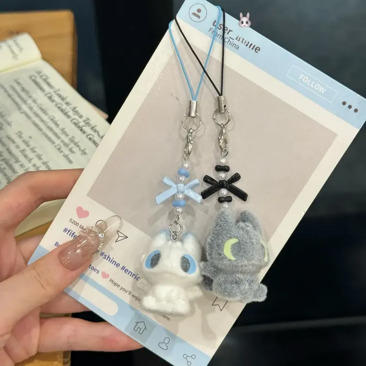 训龙高手梦幻联动可爱无牙仔和光煞情侣闺蜜钥匙链学生包挂件礼物