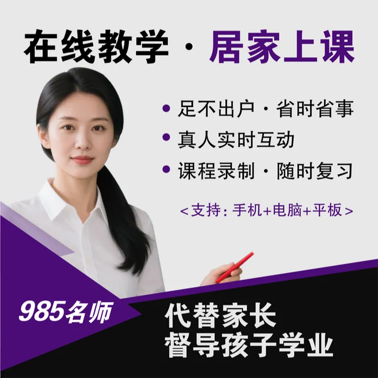 全科专业对一网课在线指导线上1对1网上学业成长指导辅导思维训练商品图