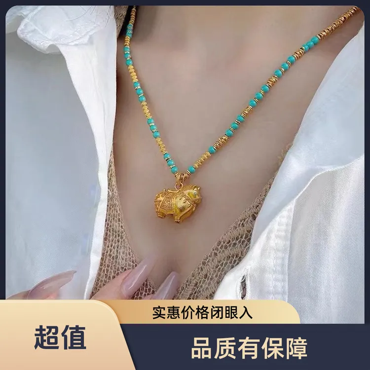 铜合金吊坠 铜合金唐马吊坠饰品小众时尚气质轻奢