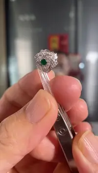 【闪购商品】祖母绿颈饰18K金镶嵌吊坠两戴