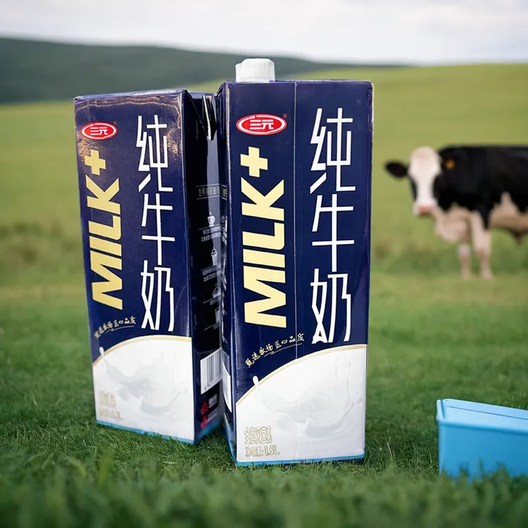 三元纯牛奶全脂1.5L/支 整箱共8只 烘焙奶茶咖啡拉花商用首农出品