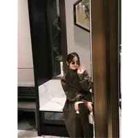 syna希娜 100山羊绒经典立领廓形系腰空气羊绒大衣