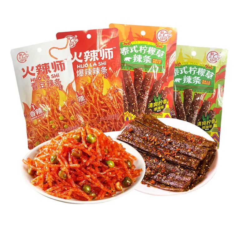 翻天娃泰式柠檬草辣条爆辣香辣味辣棒辣丝童年解馋休闲零食辣条