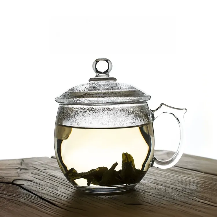 【两支装】墩墩杯 办公室玻璃杯耐高温泡茶带把大容量带盖牛奶咖啡