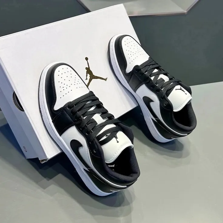 耐克AIR JORDAN 1 LOWAJ1黑白熊猫男女同款情侣低帮潮流休闲板鞋