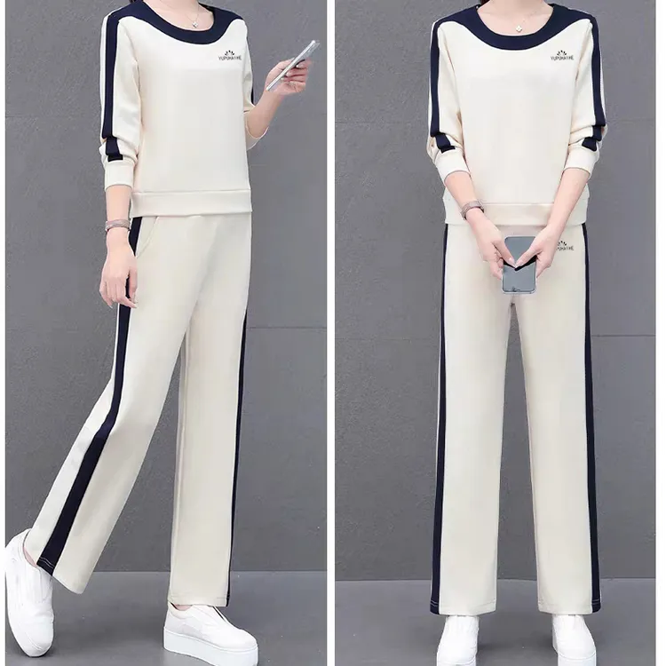 【豫濮海荷】秋季休闲运动套装女2025时尚减龄显瘦