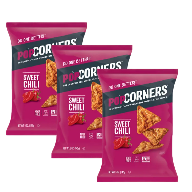 [25.12.22到期]POPCORNERS玉米片142g*3袋 甜辣椒味