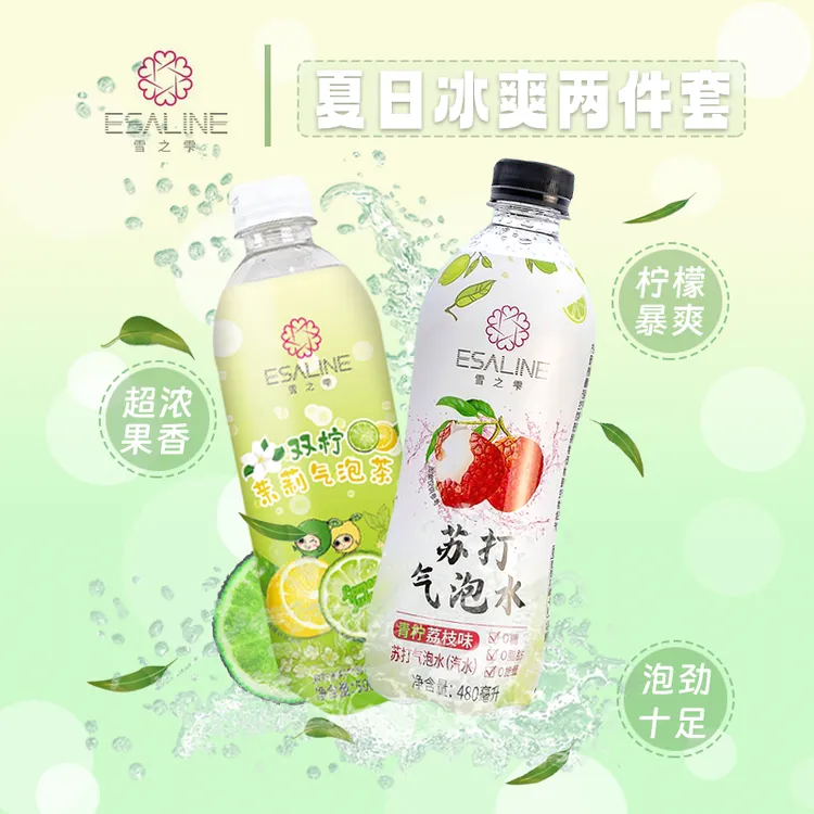 汽水气泡水青柠荔枝味双柠茉莉味15*整箱装饮料26年02月21日到期