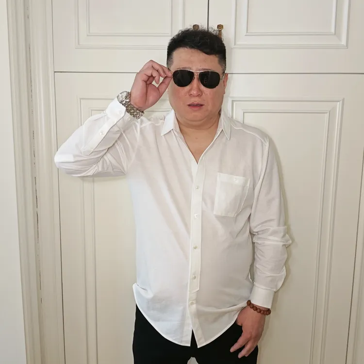 大码男士时尚简约修身轻奢百搭春秋纯色商务休闲长袖男衬衫薄款DJ