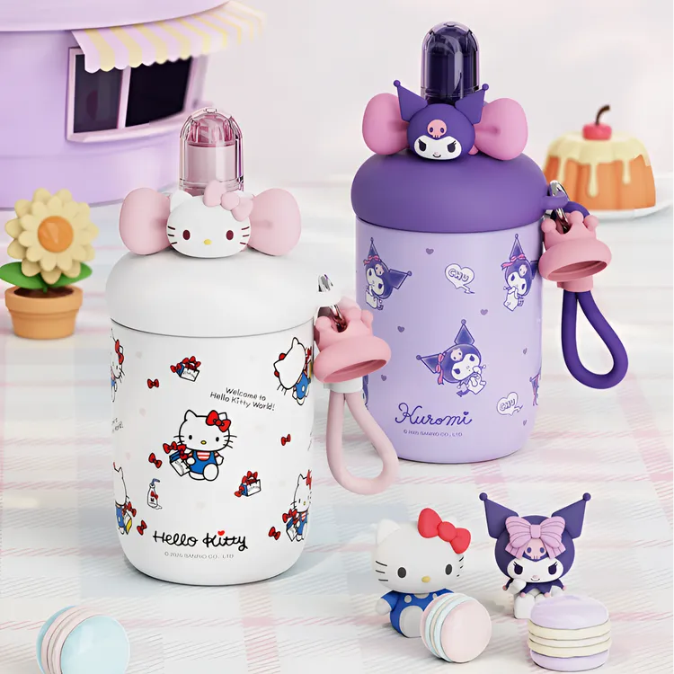 2025新款Hellokitty保温杯女生闺蜜专用高颜值儿童双饮水杯子