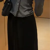【夏天家】6699款秋冬气质丝绒半身裙女时尚高腰显瘦半身长裙