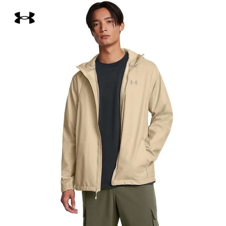 安德玛官方UA玩球穿搭男子连帽运动健身跑步训练夹克外套1321439