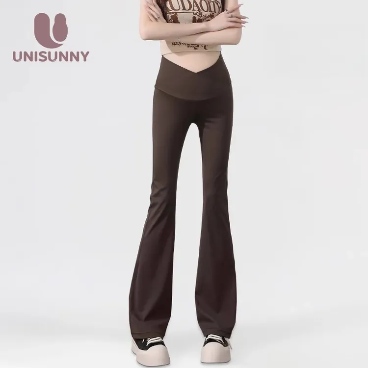 unisunny孕妇鲨鱼裤春秋款外穿打底裤大码低腰瑜伽裤冬季微喇叭裤