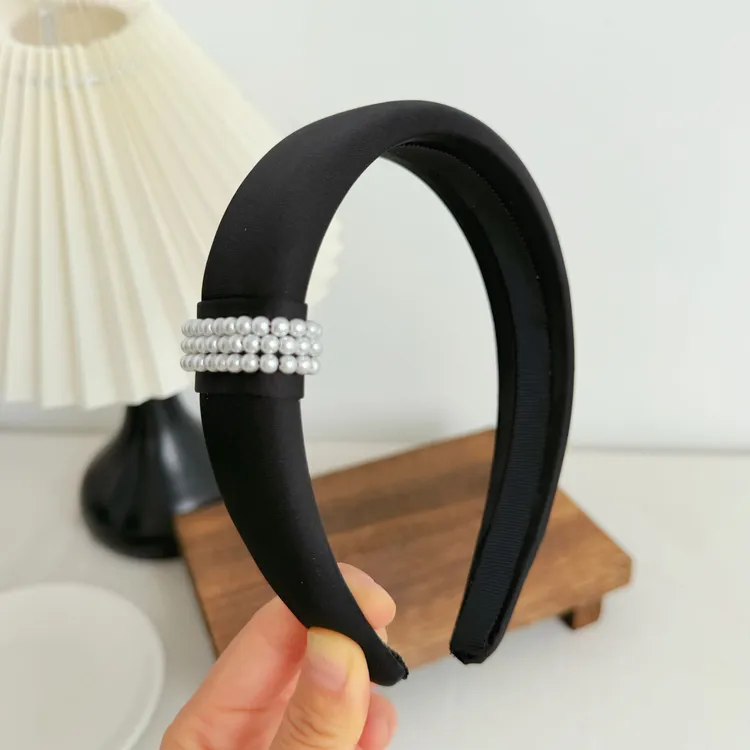 手缝缝珠珠文艺发箍 轻奢时尚发饰头饰头箍