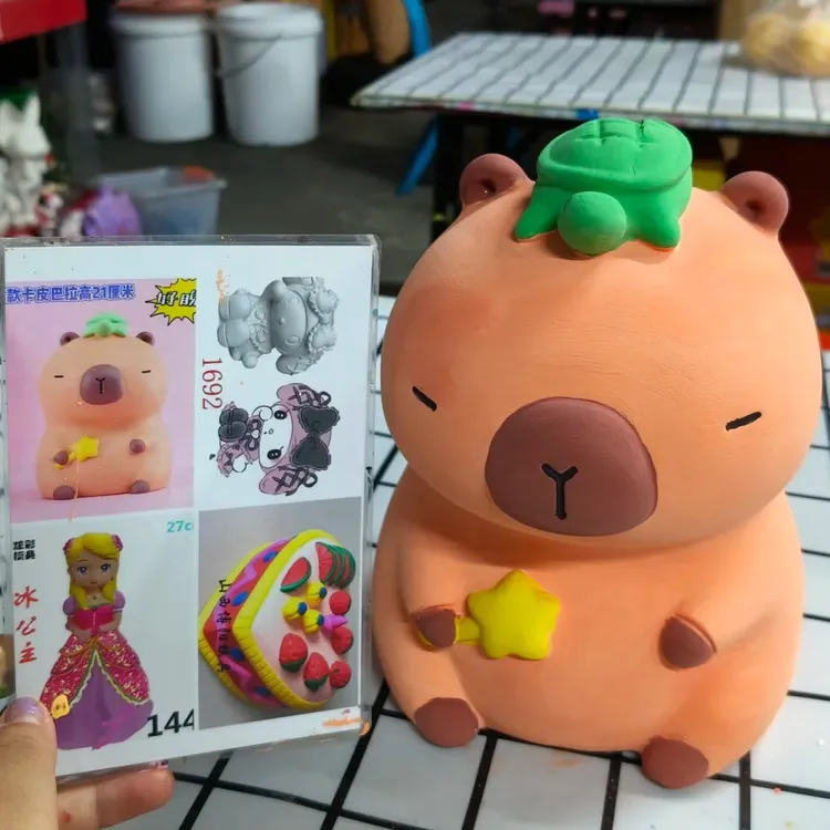 【新人福利】20cm爆款大号卡皮吧啦石膏娃娃儿童手工涂色六一礼物