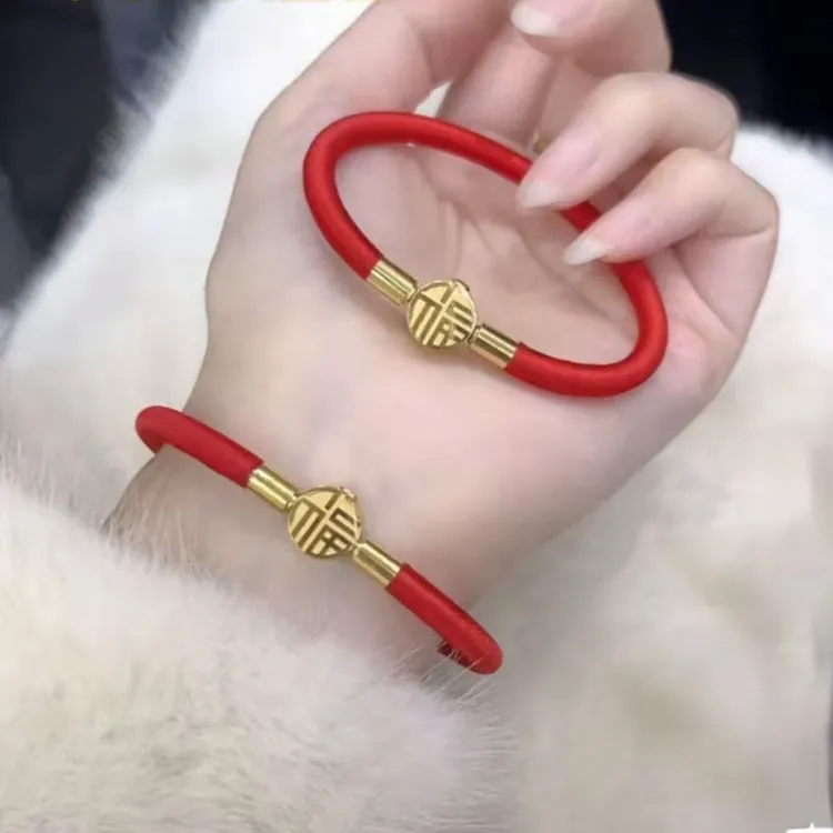 紫金砂.灌空管朱砂手镯手环男女情侣同款