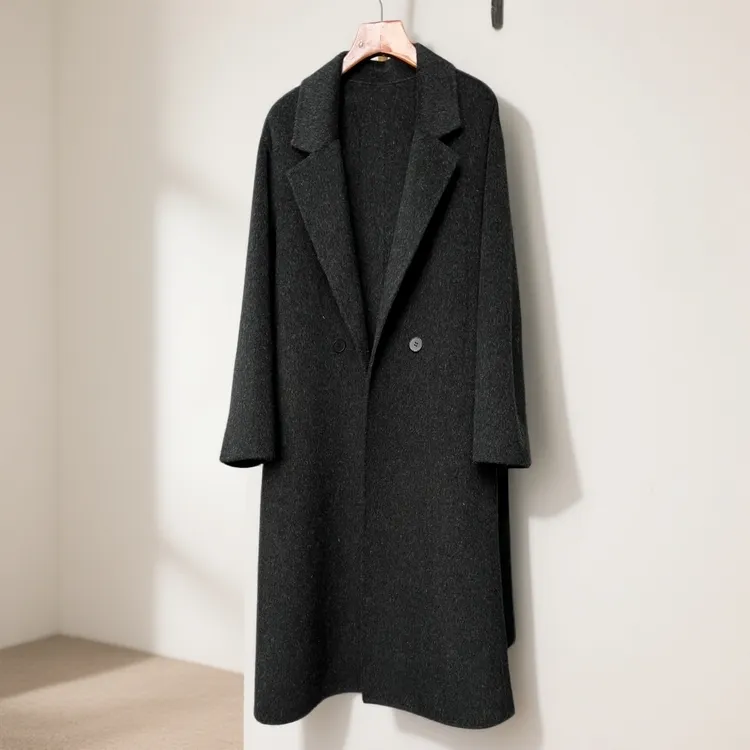 Azoila羊绒羊毛大衣简约韩版赫本风显瘦大衣冬季女款秋冬呢外套