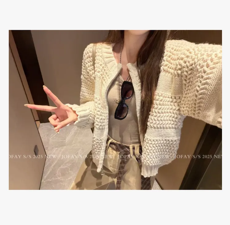 【CHASINGLIGHT】|松茶可可|粗针麻花编织毛衣 M1329