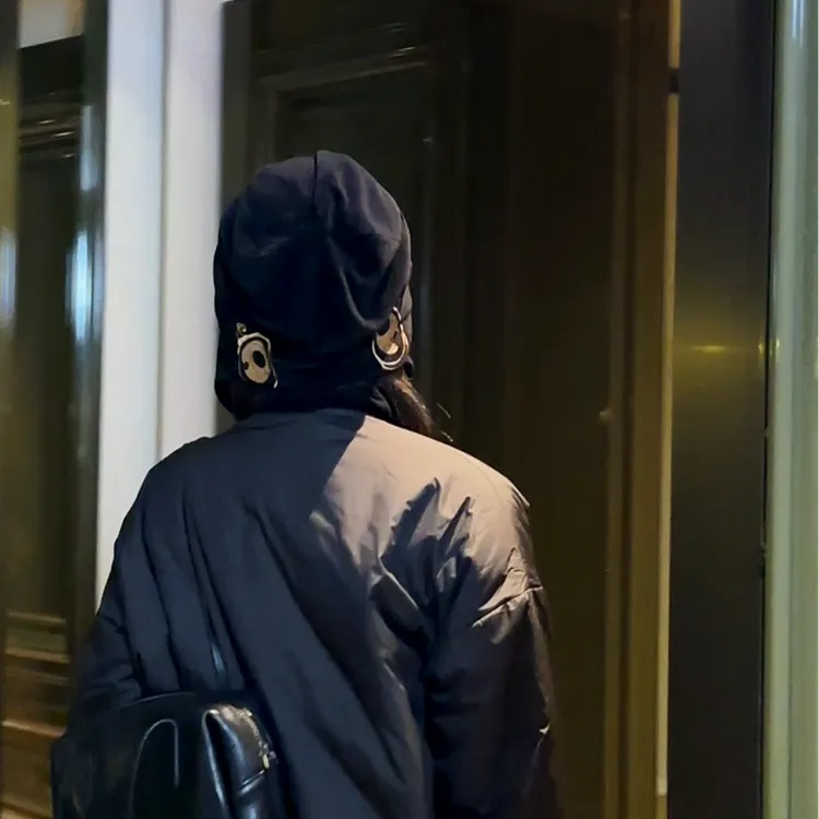 AMAZING IN | 幸运印花图案 | 亲肤遮耳帽子A250928-AI59CHT003BK