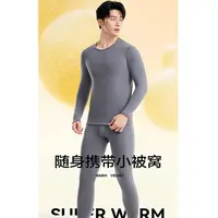 发热膨暖绒圆领套装男女情侣秋衣裤套装秋冬保暖打底衣889/989