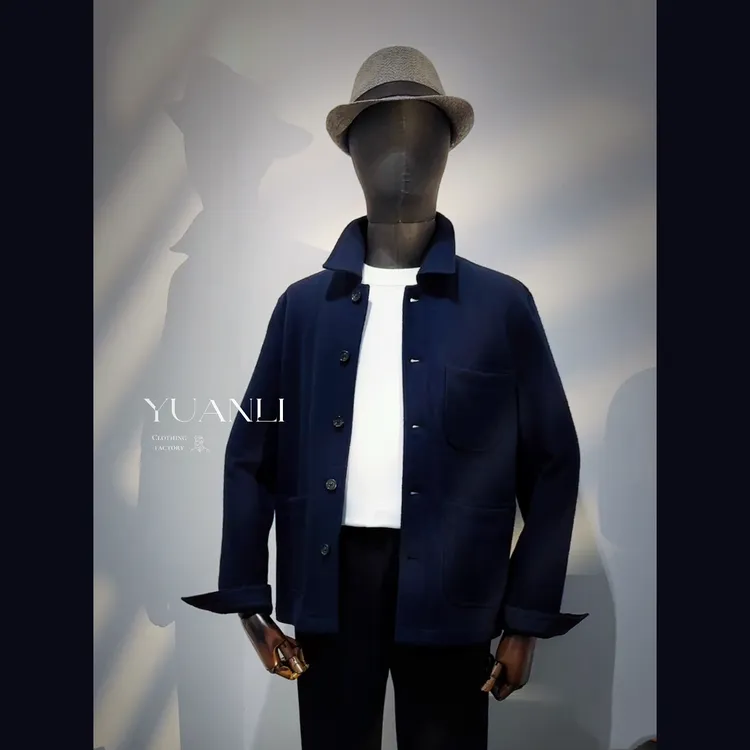 【20308-LY】高奢男装 2025早秋新款 男士羊毛老钱风休闲毛呢夹克