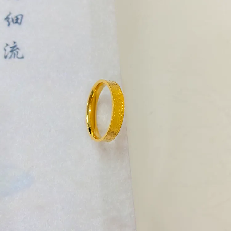 合金戒指 男戒对戒情侣复古/宫廷卡戒日韩指环时尚磨砂金色甜美