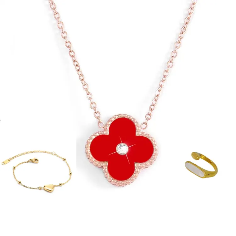 JOYDINNY/乔帝尼 钛钢项链 轻奢时尚项链三件套礼盒装H001