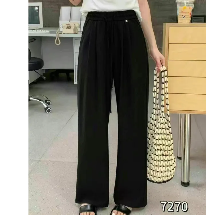【静姐家】7270夏季时尚休闲百搭宽松显瘦女直筒裤