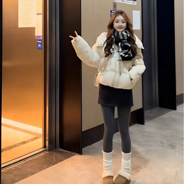 2025冬季云巅暖阳多米诺良品加厚款90白鸭绒防钻绒超高品质鸭绒服