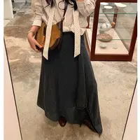 高端货~丝光羊毛柔软垂感不规则半身裙开叉卷边毛织直筒长裙