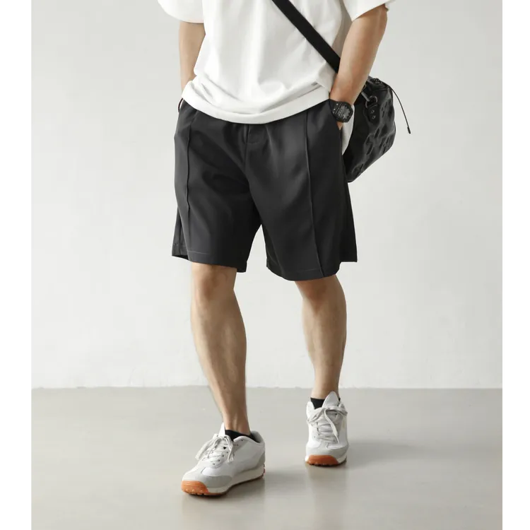 夏季休闲西装短裤男士新款五分裤宽松5分潮流百搭薄款垂感短西裤