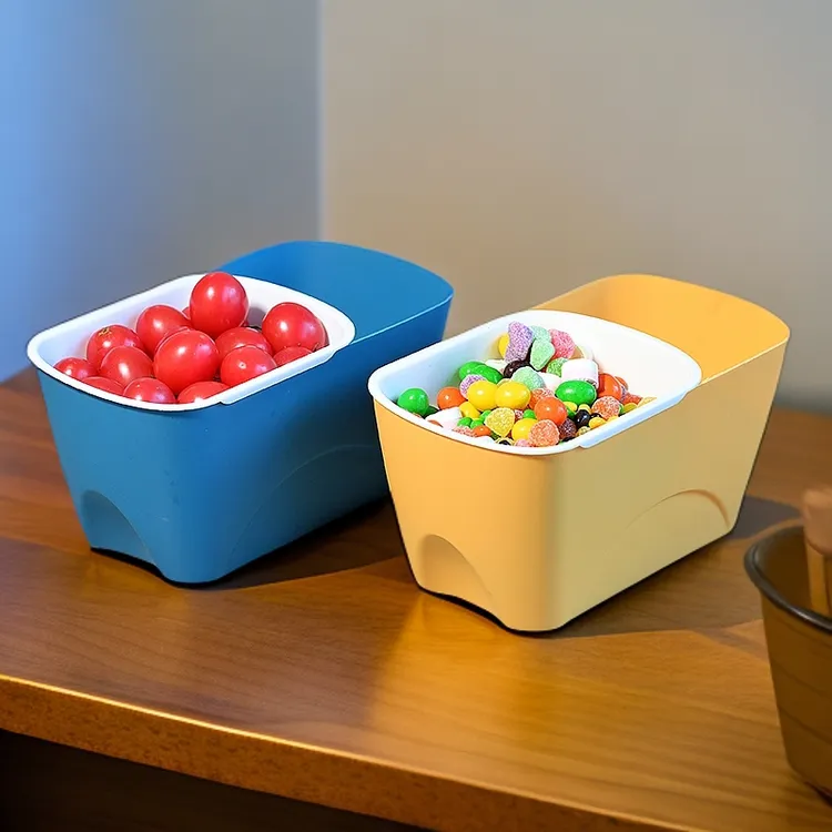 【先亏1000单】家用瓜子盒嗑瓜子水果盘零食干果盘双层沥水收纳盒子