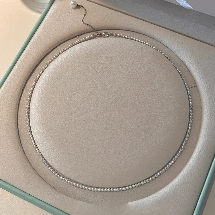 链子925银 2-3mm小米珠项链女款爆款颈链气质锁骨链轻奢小众