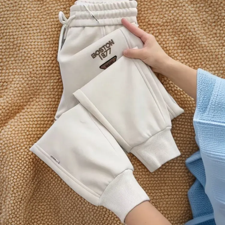 2025秋冬新款洋气宽松小个子百搭时尚休闲裤束脚哈伦九分运动卫裤